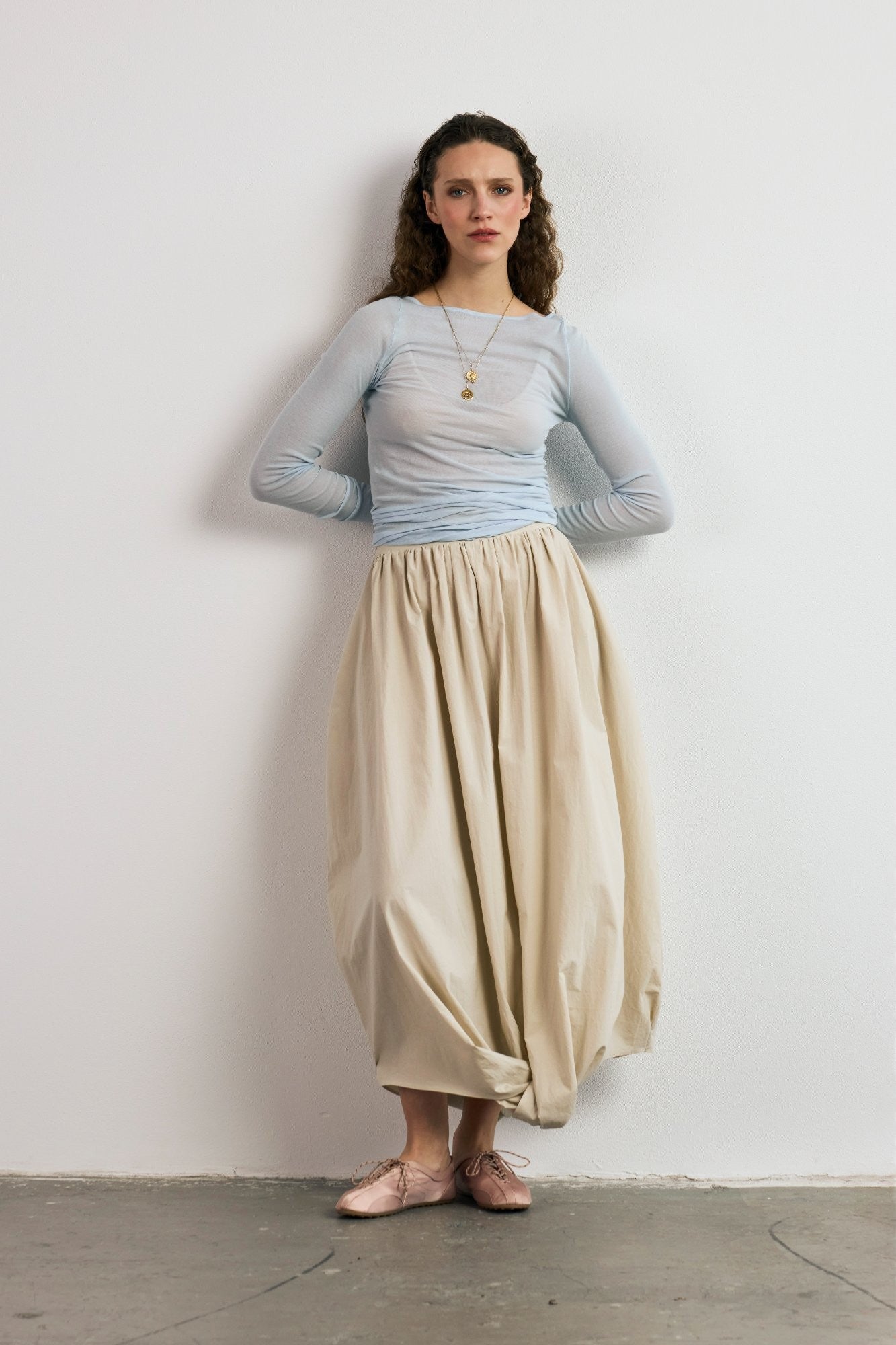 Fina draped skirt soft sand