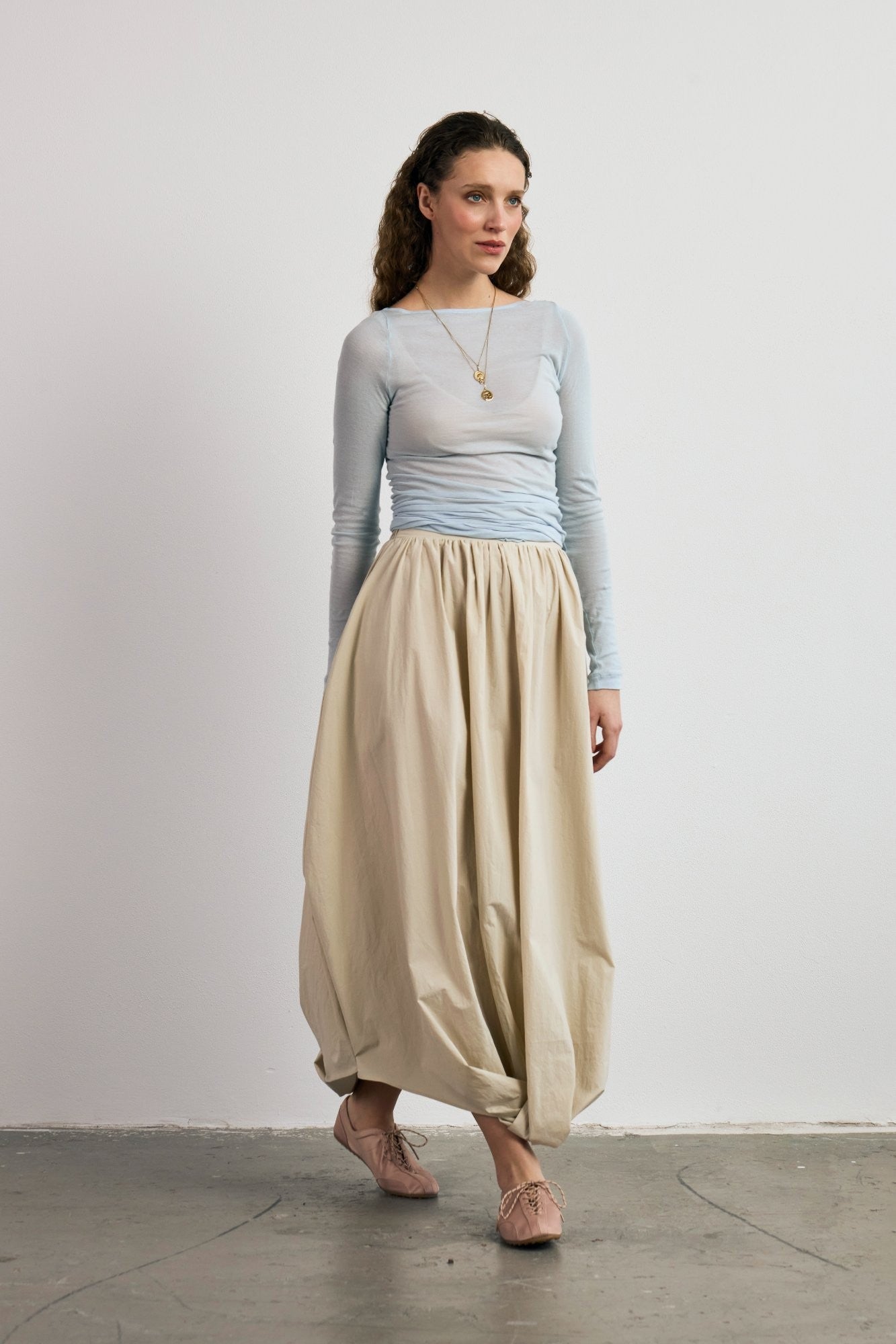 Fina draped skirt soft sand