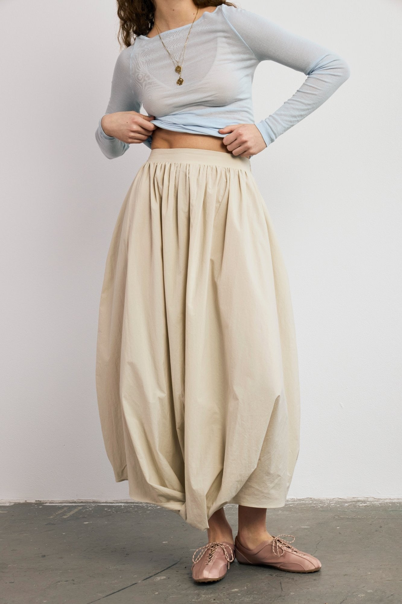 Fina draped skirt soft sand